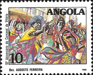 Stamp, 10th Anniversary of the Carnival Victory, Angola,  