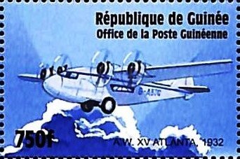Stamp, Armstrong Whitworth A.W. 15 Atalanta "Amalthea" (1932), Guinea,  , Aircraft