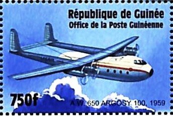 Stamp, Armstrong Whitworth A.W. 650 Series 100 (1959), Guinea,  , Aircraft