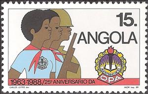 Stamp, 25th Anniversary of the Founding of O.P.A., Angola,  