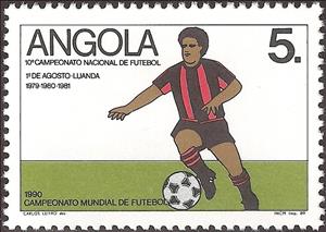 Stamp, 10th National Football Championship, Angola,  , Football (Soccer)