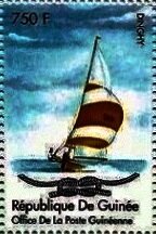 Stamp, Dinghy, Guinea,  , Sailing Ships, Ships