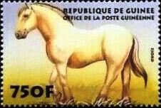 Stamp, Fjord, Guinea,  , Animals (Fauna), Horses, Mammals