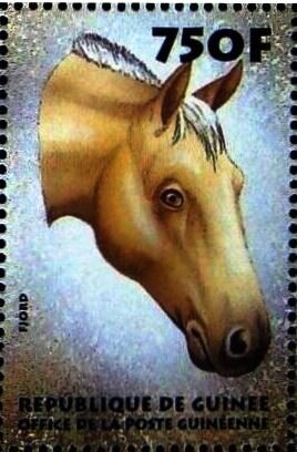 Stamp, Fjord, Guinea,  , Animals (Fauna), Horses