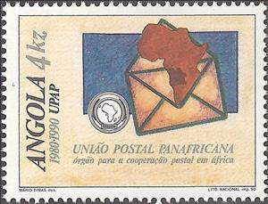 Stamp, 10th Anniversary of UPAP, Angola,  
