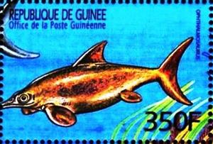 Stamp, Ophthalmosaurus, Guinea,  , Animals (Fauna), Dinosaurs, Prehistorical Animals