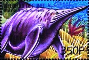 Stamp, Shonisaurus, Guinea,  , Animals (Fauna), Dinosaurs, Prehistorical Animals