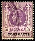 Stamp, King George V, Malta,  , Crowns and Coronets, Famous People, Heads of State, Kings, Men, Royalty