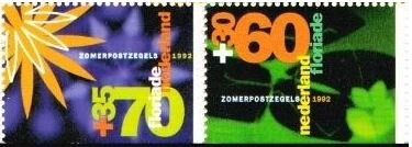 Se-tenant, Summer stamps 1992 - from booklet, Netherlands,  