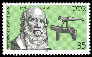Stamp, Frederick L. Jahn, Germany, Democratic Republic,  , Famous People, Sport