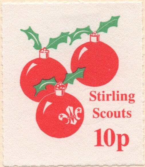 Baubles with Scout Symbol and Holly