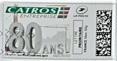 Stamp, Catros Entreprise 80 years, Personalized and Private Mail Stamps,  , Building Industry