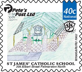 Children' Drawings St James Catholic School. Building