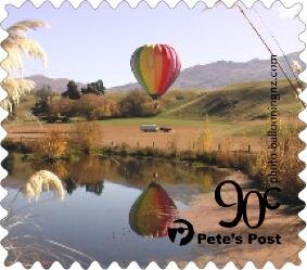 Hot Air Balloon over Lake