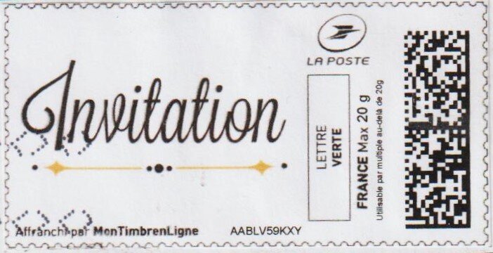 Invitation in Stylish Writing. Yellow line under