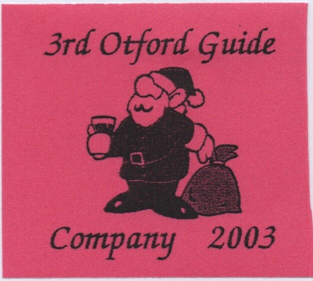Santa with drink and sack
