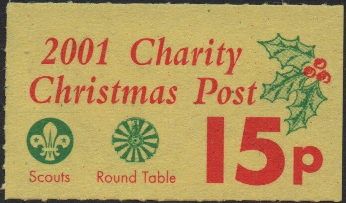 Scout badge, Round Table symbol and sprig of holly