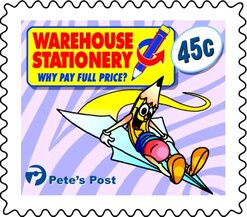 Warehouse Stationery. Pencil Riding Paper Plane