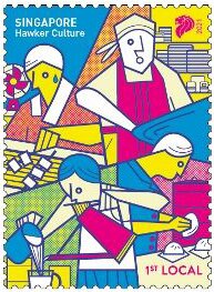 Stamp, Hawker Culture In Singapore, Singapore,  , Gastronomy, Traditions