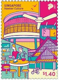 Stamp, Hawker Culture In Singapore, Singapore,  , Gastronomy, Traditions
