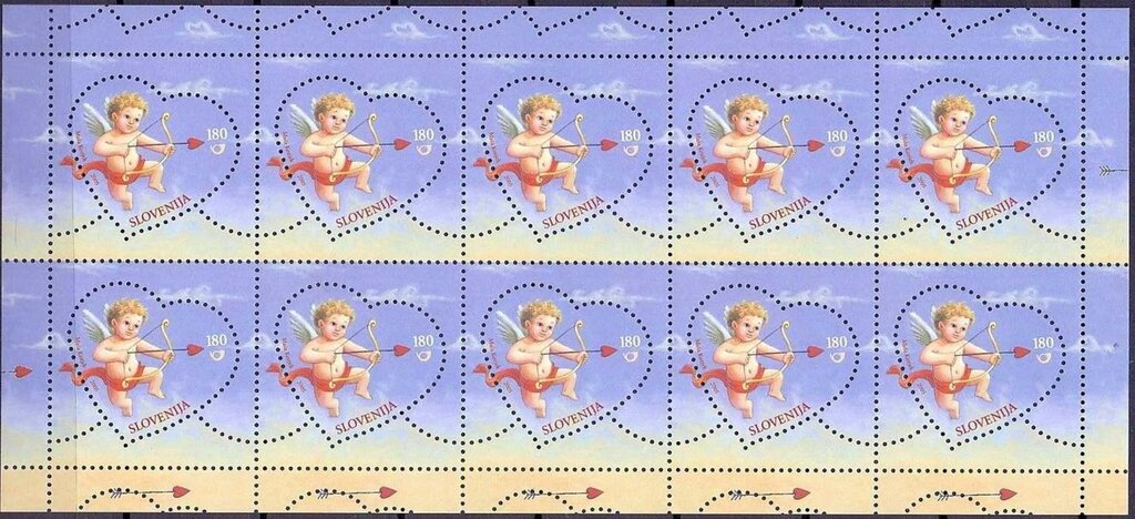 Greeting stamp - Cupid