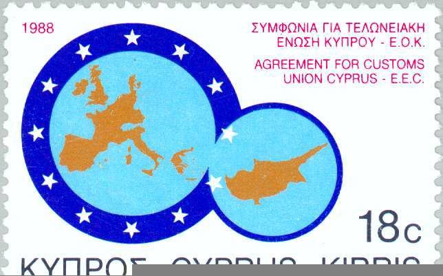Maps of E.E.C. and Cyprus, Customs Union Agreement
