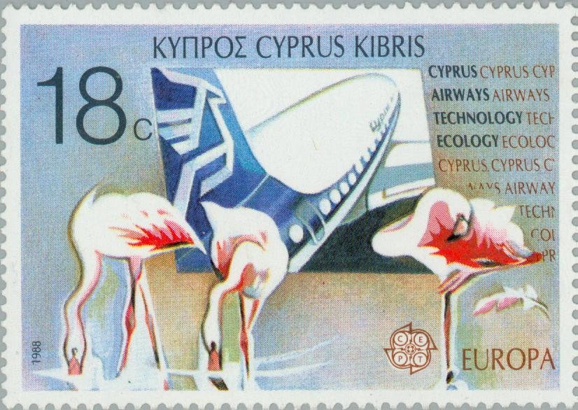 EUROPA/CEPT 1988 - Cyprus Airways Technology/Ecology