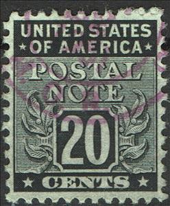 Stamp, Postal Notes 20c, United States of America,  , Numbers