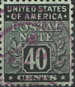 Stamp, Postal Notes 40c, United States of America,  , Numbers