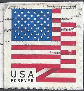 Stamp, USA Flag 2018 - Booklet Pane Single version 1, United States of America,  , Flags
