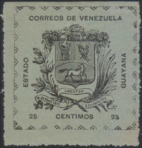 Stamp, Coat Of Arms Type III, Venezuela,  