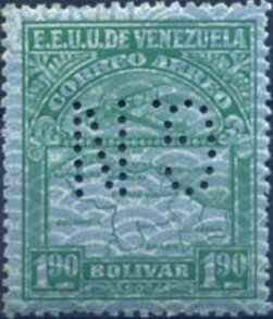 Stamp, Map of Venezuela, Second Series, Venezuela,  , Aircraft, Airlines, Aviation, Maps