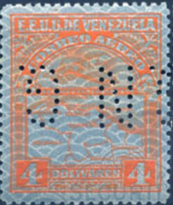 Stamp, Map of Venezuela, Second Series, Venezuela,  , Aircraft, Airlines, Aviation, Maps