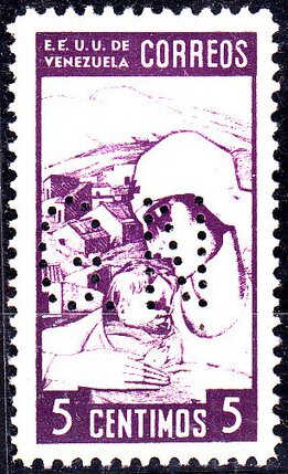 Stamp, Panoramic View of Venezuela, Venezuela,  