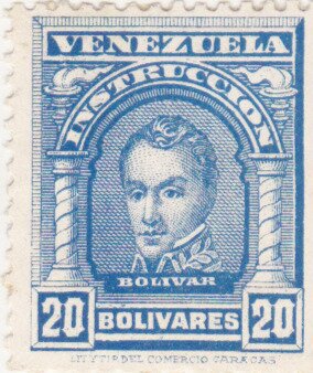 Stamp, Simón Bolívar, Venezuela,  , Famous People, Men, Politicians