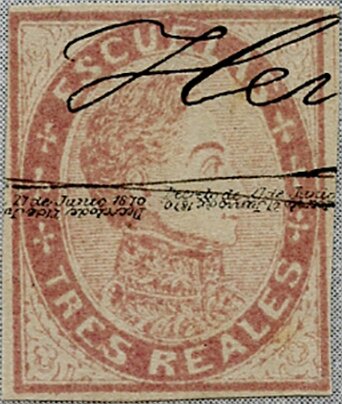 Simón Bolívar - Escuelas With Overprint