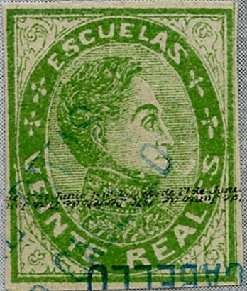 Simón Bolívar - Escuelas With Overprint