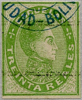 Simón Bolívar - Escuelas With Overprint