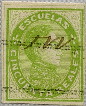 Simón Bolívar - Escuelas With Overprint