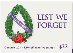 Booklet Pane, Lest We Forget, Australia,  , Wreaths