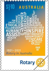 Stamp, Rotary in Australia, Centenary, Australia,  , Maps, Rotary