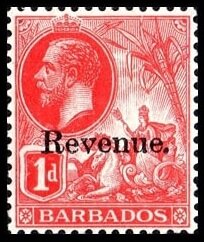 Stamp, King George V, Barbados,  , Animals (Fauna), Crowns and Coronets, Famous People, Heads of State, Horses, Kings, Men, Royalty