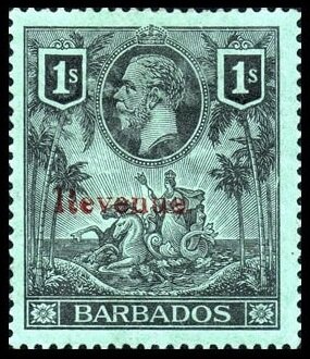 Stamp, King George V, Barbados,  , Animals (Fauna), Crowns and Coronets, Famous People, Heads of State, Horses, Kings, Men, Royalty