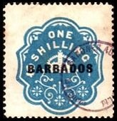 Stamp, Tudor Crown, Barbados,  , Crowns and Coronets