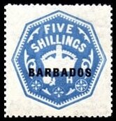 Stamp, Tudor Crown, Barbados,  , Crowns and Coronets
