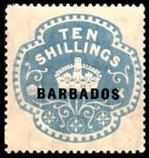 Stamp, Tudor Crown, Barbados,  , Crowns and Coronets