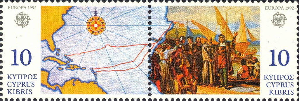 EUROPA/CEPT 1992 - Map of voyage and Embarkation Ceremony