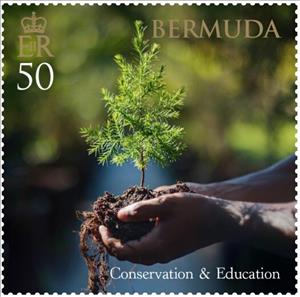 Stamp, Conservation & Education, Bermuda,  , Environment Protection, Gardens, Organizations, Plants (Flora)