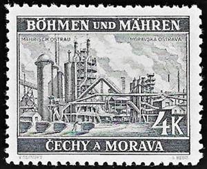 Stamp, Mährisch Ostrau / Moravské Ostrava, Bohemia and Moravia,  , Buildings, Factories, Industry