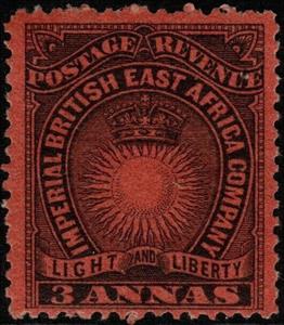 Stamp, Light and Liberty, British East Africa Protectorate,  